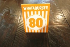 WHATABURGER TABLE TENT No. 80 CARD TEXAS HAMBURGER RESTAURANT # 80 Tony HIll