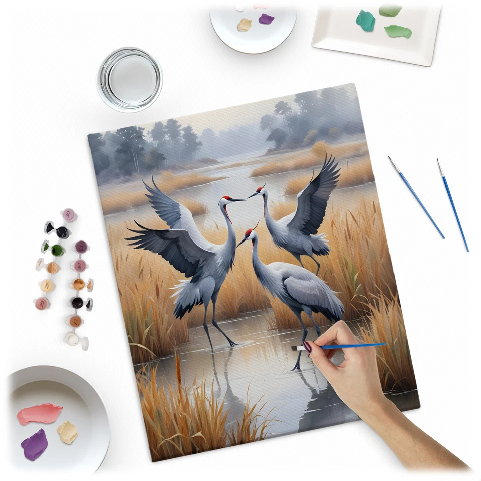 MASSIDO Malen nach Zahlen 40X50 cm Vögel Leinwand Malen Kinder Erwachsene - Bild 4 von 4