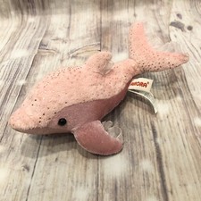 Aurora Pink Dolphin Plush Stuffed Animal Beanie Sparkly lace Ruffles 8"