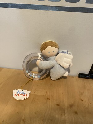 Gund Baby Angel Ring A Ding Rattle Plush 