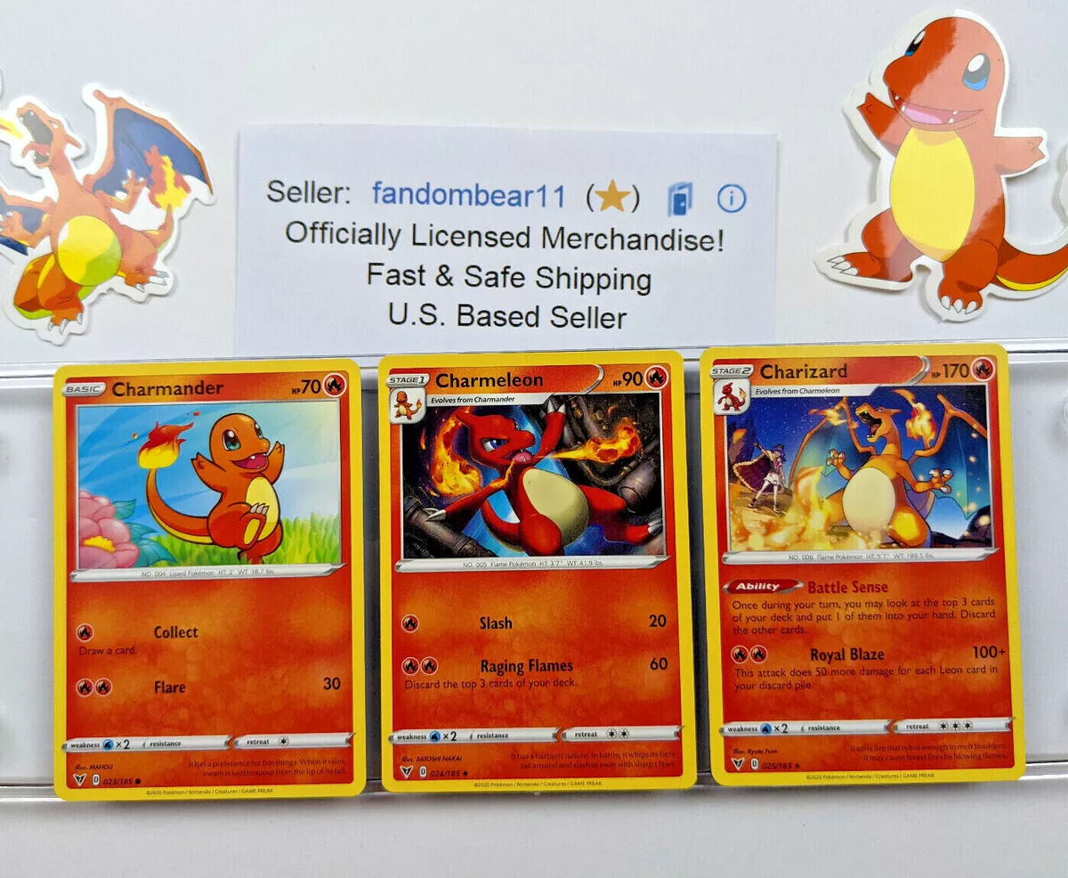 Pokémon Pack Evolução Charizard Charmeleon Charmander em Promoção