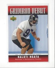 2006 Upper Deck Gridiron Debut #GDHN Haloti Ngata RC Rookie Ravens