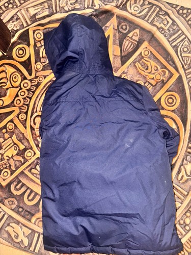 Polo Ralph Lauren BOY'S Fur Navy Blue down Feather Parker jacket coat M 10-12 - Picture 10 of 10