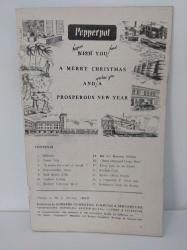 Bookers Staff Magazine Pepperpot 1950 1951 December January - Foto 2 di 3