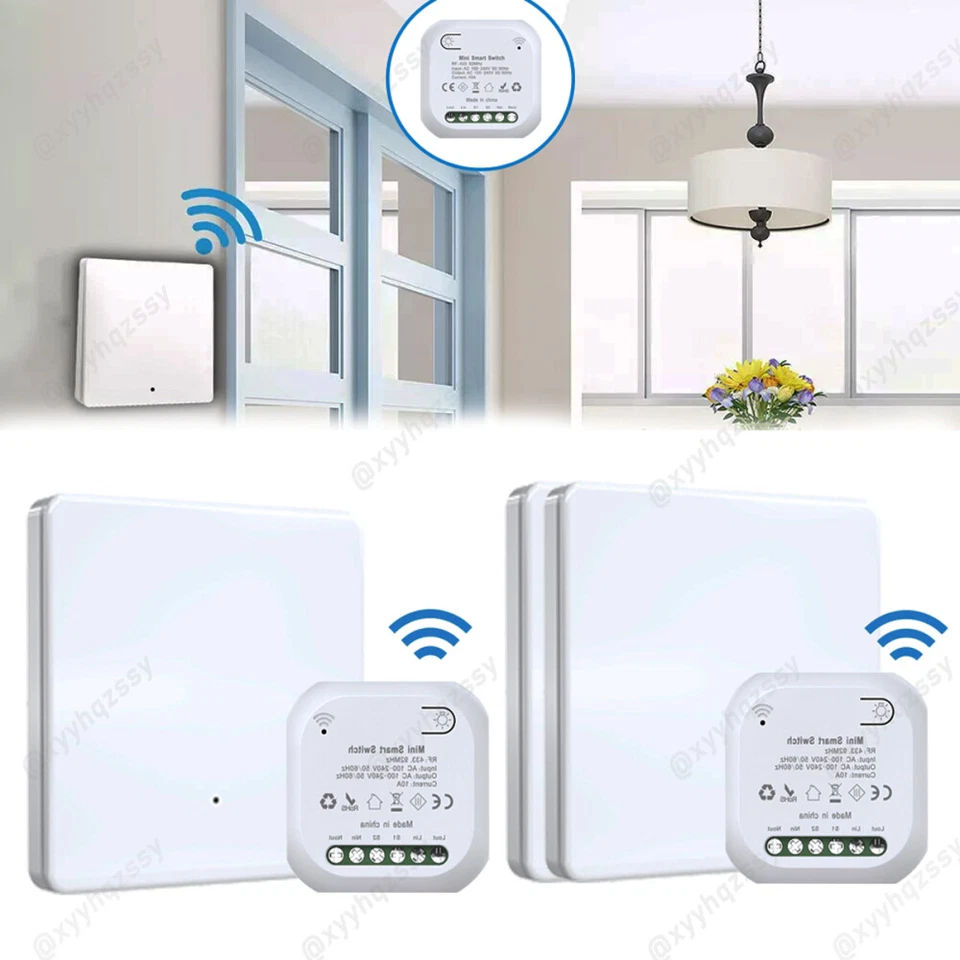 230V Funk-Empfänger 433mhz Funkschalter System Wandschalter Lichtschalter - Bild 2 von 4