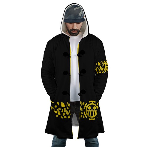 Black Trafalgar D. Water Law Punk Hazard Dream Cloak Anime Dream Cloak Coat - Picture 3 of 4