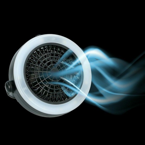GRUNDIG 2in1 Lampe & Ventilator 12 SMD LEDs Griff 360° Batterie Luftkühler Light - Bild 9 von 12