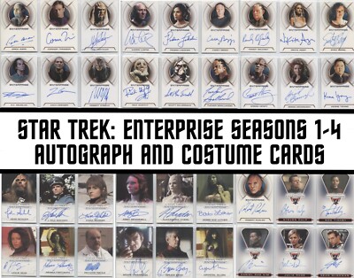STAR TREK ENTERPRISE SEASONS 1-4 - AUTOGRAPH TRADING CARDS - Multi Listing