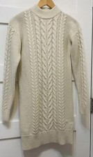 Uniqlo Cable Knit Sweater Dress - Size M - Cream