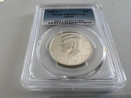 1999-S Silver Kennedy medio dólar PCGS PR69DCAM - Imagen 2 de 4