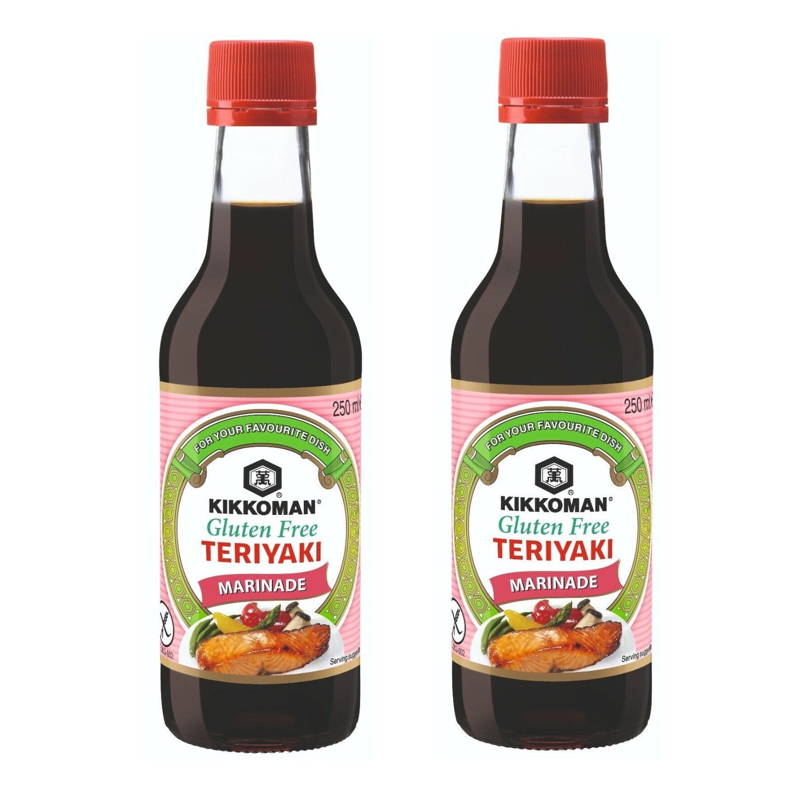 Teriyaki Sauce Doppelpack: 2 x 250ml GLUTENFREI Marinade Teriyakisauce rosa