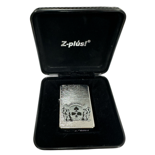 Z-Plus Fresco Mechero Calavera Lucky 13 Cromo Latón Gas Chorro en Caja de Regalo - Imagen 5 de 7