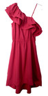 H&M Dress Fuschia Pink One Shoulder Ruffled Hi-Low Hem - Size 10 NWT