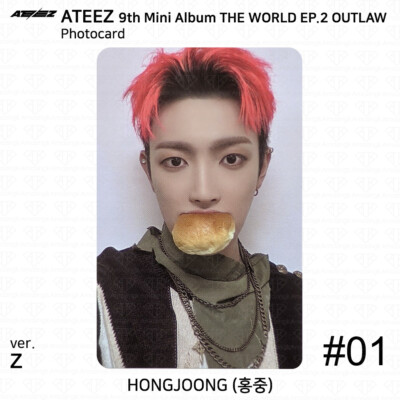 ATEEZ 9th Mini Album THE WORLD EP.2 OUTLAW Photocard