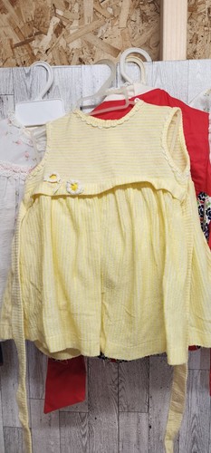 Vtg 70' Baby Girl Dress Romper Lot Ruffles Lace Floral Dress Farm Polly Flenders - Picture 12 of 16