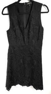 Theory-Black-Linen-Blend-Floral-Cut-Out-Sheath-Dress-Size-6-SLEEVELESS