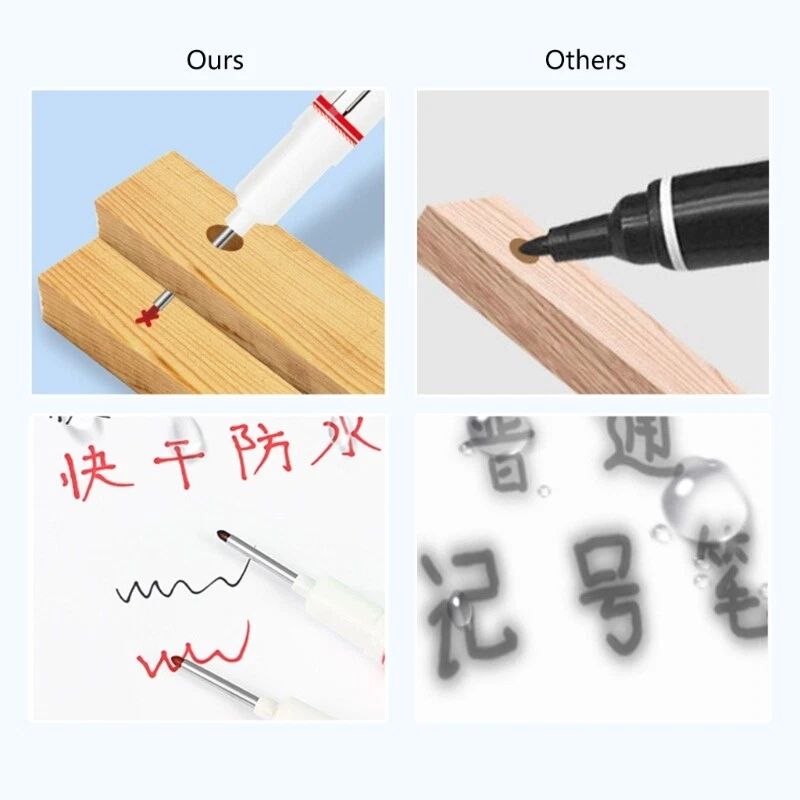 12x/Set Deep Reach Markers 20mm Long Nose Marker Waterproof Deep Hole Marker Pen - Picture 17 of 22