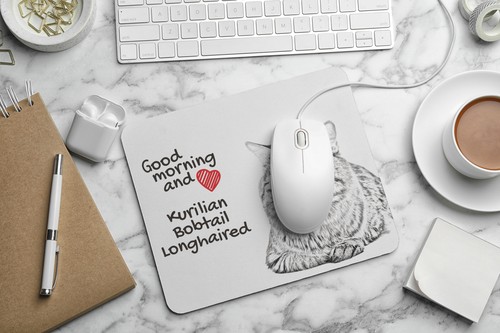 Kurilianer Bobtail langhaarig Mauspad mit Katze Art-Dog - Bild 6 von 7