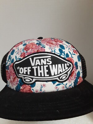 Vans Off The Wall Trucker Black Hat Adjustable Snapback Cap