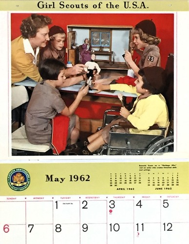 1962 Girl Scout 50th Anniversary Wall Calendar -- NICE !! - Picture 3 of 7