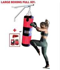Heavy Duty Punching Bag Wall Bracket Steel Mount Hanging Stand Boxing MMA 