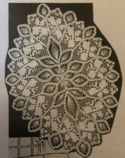797 Vintage DESIGN PINEAPPLE OVAL Doily Pattern to CROCHET  Reproduction 