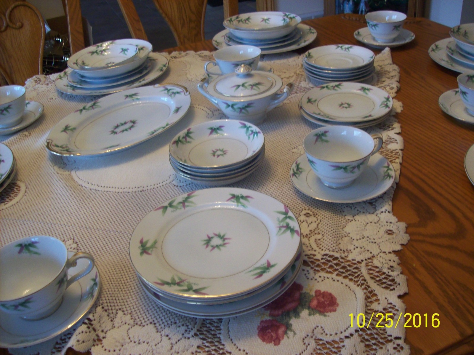 Harmony House Fine China Vintage 68 Piece Grouping  Mandarin Pattern