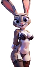 Judy Hopps Furry Waifu Weatherproof Anime Sticker 6" Car Decal