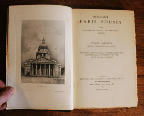 Memorable Paris Houses - Wilmot Harrison - First Edition - 1893 - Imagen 3 de 4