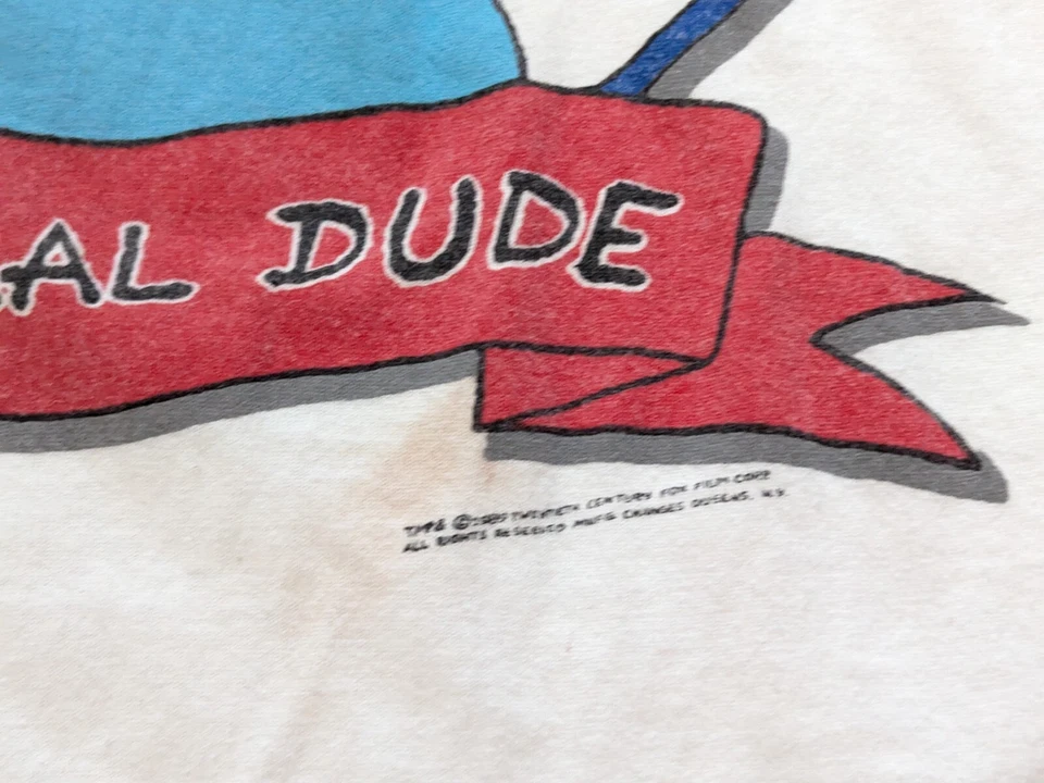 Camiseta Bart Simpson Radical Dude Don't Have Cow 1989 blanca grande Stedman EE. UU. Foto 4 de 4