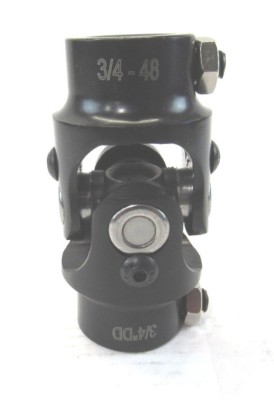3/4'' DD X 3/4''-48 Steel Steering Shaft Universal U-Joint Black S83141BK