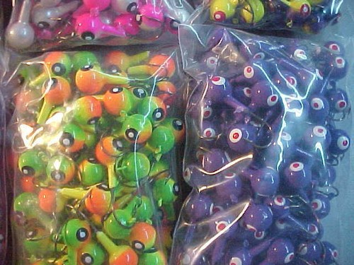 100 NUEVOS CABEZALES DE PLANTILLA DE PLOMO 3/8 OZ. SURTIDOS COLORES 1/0 ganchos WALLEYE PLANTILLAS - Imagen 7 de 11