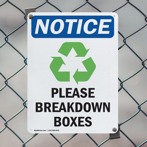 (2 Stück) Please Breakdown Boxen OSHA Hinweis Schild Aufkleber Metall Kunststoff - Bild 5 von 23