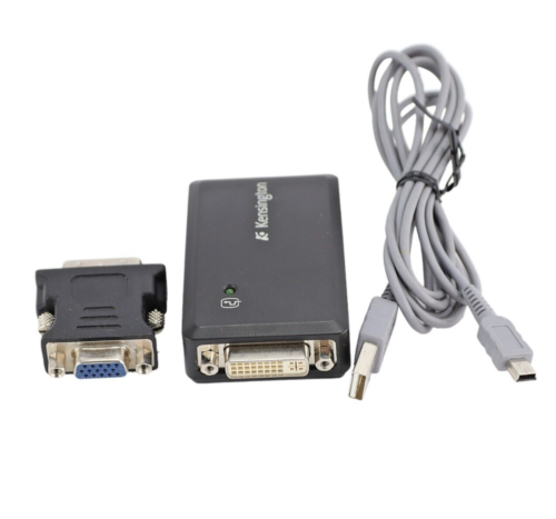 Kensington M01063 Uniwersalny adapter z wieloma wyświetlaczami USB na DVI-I VGA DisplayLink - Zdjęcie 1 z 8