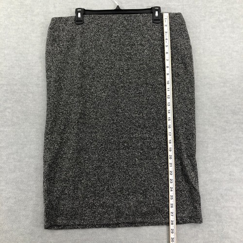 OLD NAVY Gray Black Marled Print Soft Stretchy Elastic Waistband Pencil Skirt XL - Picture 6 of 10