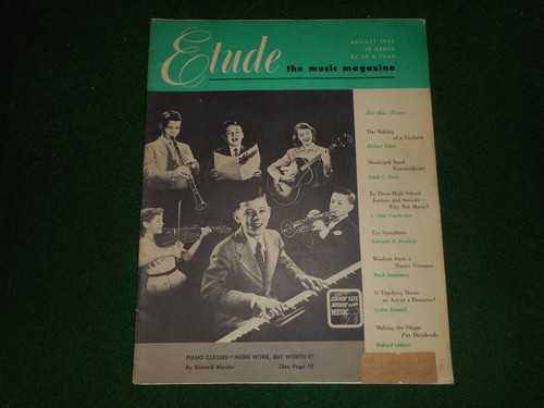 Etüde Musikzeitschrift August 1952