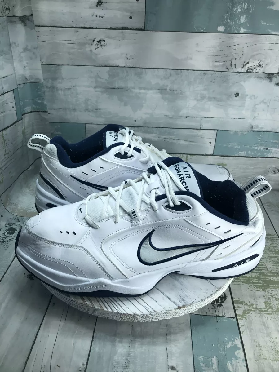 Nike Air Monarch IV Running Shoes Mens White Full Length Air Athletic Sneaker eBay