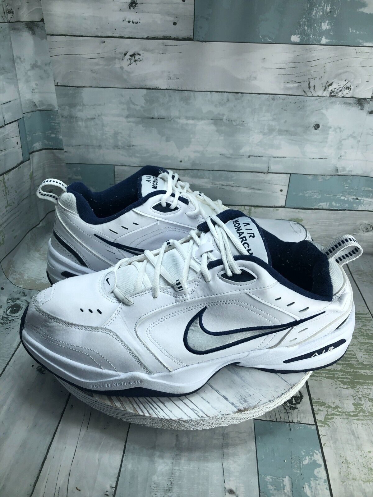 Nike Air Monarch IV Running Mens 13 White Full Athletic Sneaker eBay