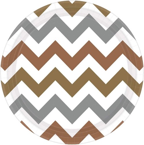 Stripes or Chevron 7 inch Paper Plates, 8 Per Pack | eBay