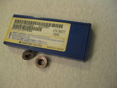 SUMITOMO QPMT4312PPENH Carbide Insert, 5 insert lot, ACZ350