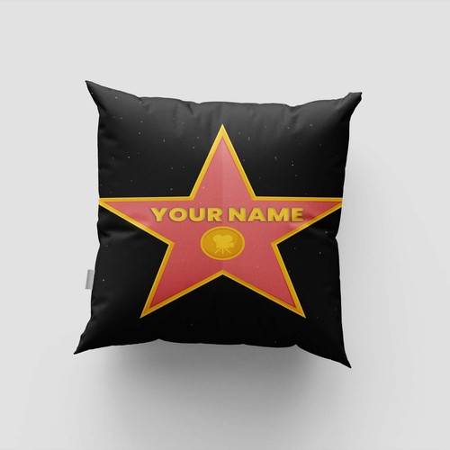 Hollywood Star Pillow, Personalized Name Cushion, Custom Fame Pillow, Celebrity - Picture 3 of 10