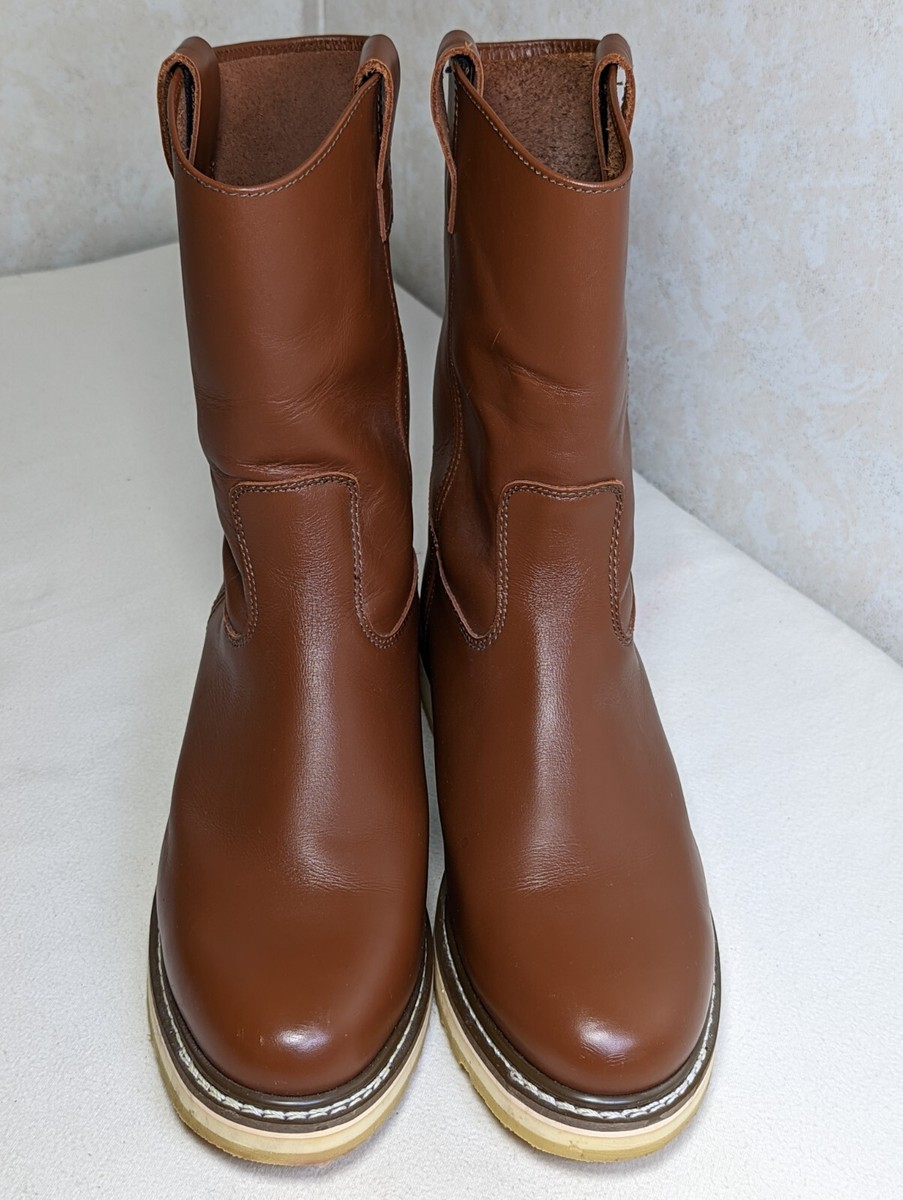 DieHard Wellington Boots Brown Leather Crepe Sole Soft Toe Men's