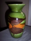 Vintage Royal Haeger Mid Century Green/brown/orange Earth Wrap Pottery Vase