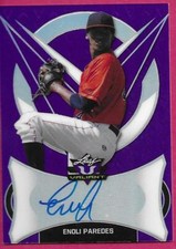 2019 Leaf Valiant Baseball ENOLI PAREDES Rookie Authentic Autograph 6/20 Purple