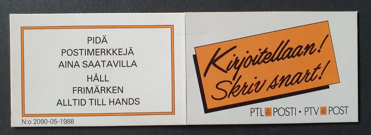 1988 FINLAND SUOMI COMPLETE BOOKLET DEFINITIVES VF MNH | eBay