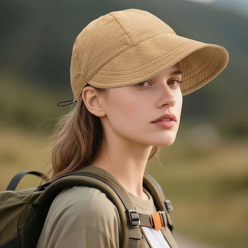 Women Sun Visor Hat Casual Large Wide Brim Uv Protection Summer Beach Travel Cap - Picture 9 of 21