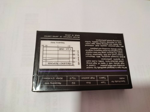 VTG JVC DA7/90 Dynamic BLANK Audio Cassette Tape High Bias Made in Japan - Photo 2/2