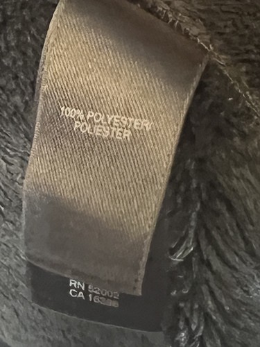 Claiborne Para Hombres Negro Imitación Gamuza Sherpa Cremallera Chaqueta Abrigo XL Minimalista Hipster - Imagen 5 de 8