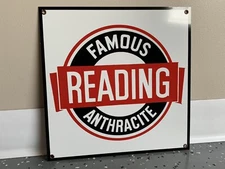 FAMOUS READING ANTHRACITE Coal vintage Style reproduction metal sign