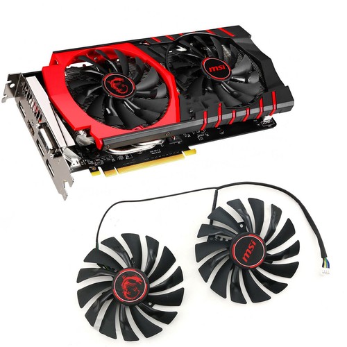 Für MSI GTX950 960 970 980 980ti GAMING PLD10010S12HH Grafik Karten Lüfter Fan - Afbeelding 2 van 10